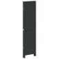 vidaXL Biombo separador de 4 paneles madera maciza Paulownia negro vidaXL Biombo separador de 4 paneles madera maciza Paulownia negro