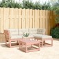 vidaXL Juego de muebles jardín 4 pzas y cojines madera abeto Douglas