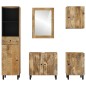 vidaXL Conjunto de armarios de baño 5 piezas madera maciza de mango vidaXL Conjunto de armarios de baño 5 piezas madera maciza de mango