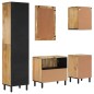 vidaXL Conjunto de armarios de baño 5 piezas madera maciza de mango vidaXL Conjunto de armarios de baño 5 piezas madera maciza de mango