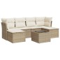 vidaXL Set sofás de jardín 7 piezas y cojines ratán sintético beige vidaXL Set sofás de jardín 7 piezas y cojines ratán sintético beige