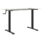 vidaXL Marco de escritorio de pie acero negro (94-135)x60x(70-114) cm vidaXL Marco de escritorio de pie acero negro (94-135)x60x(70-114) cm