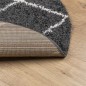 vidaXL Alfombra de pelo largo moderna negro y crema Ø 80 cm vidaXL Alfombra de pelo largo moderna negro y crema Ø 80 cm