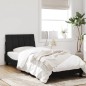 vidaXL Estructura de cama con cabecero de terciopelo negro 90x200 cm