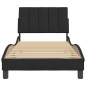 vidaXL Estructura de cama con cabecero de terciopelo negro 90x200 cm