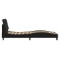 vidaXL Estructura de cama con cabecero de terciopelo negro 90x200 cm