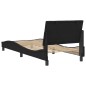 vidaXL Estructura de cama con cabecero de terciopelo negro 90x200 cm