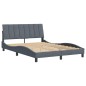 vidaXL Estructura cama con cabecero terciopelo gris oscuro 140x200 cm vidaXL Estructura cama con cabecero terciopelo gris oscuro 140x200 cm