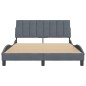 vidaXL Estructura cama con cabecero terciopelo gris oscuro 140x200 cm vidaXL Estructura cama con cabecero terciopelo gris oscuro 140x200 cm