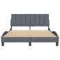 vidaXL Estructura cama con cabecero terciopelo gris oscuro 120x200 cm vidaXL Estructura cama con cabecero terciopelo gris oscuro 120x200 cm