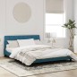 vidaXL Estructura de cama con cabecero terciopelo azul 160x200 cm