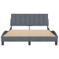 vidaXL Estructura cama con cabecero terciopelo gris oscuro 140x190 cm vidaXL Estructura cama con cabecero terciopelo gris oscuro 140x190 cm