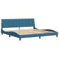 vidaXL Estructura de cama con cabecero terciopelo azul 200x200 cm vidaXL Estructura de cama con cabecero terciopelo azul 200x200 cm