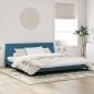 vidaXL Estructura de cama con cabecero terciopelo azul 200x200 cm vidaXL Estructura de cama con cabecero terciopelo azul 200x200 cm