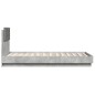 vidaXL Cama con cabecero madera de ingeniería gris hormigón 90x190 cm vidaXL Cama con cabecero madera de ingeniería gris hormigón 90x190 cm