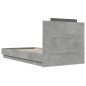 vidaXL Cama con cabecero madera de ingeniería gris hormigón 90x190 cm vidaXL Cama con cabecero madera de ingeniería gris hormigón 90x190 cm