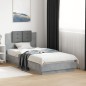 vidaXL Cama con cabecero madera de ingeniería gris hormigón 75x190 cm vidaXL Cama con cabecero madera de ingeniería gris hormigón 75x190 cm