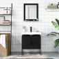 vidaXL Juego de muebles de baño 2 pzas madera de ingeniería negro vidaXL Juego de muebles de baño 2 pzas madera de ingeniería negro