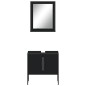 vidaXL Juego de muebles de baño 2 pzas madera de ingeniería negro vidaXL Juego de muebles de baño 2 pzas madera de ingeniería negro