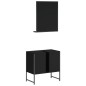 vidaXL Juego de muebles de baño 2 pzas madera de ingeniería negro vidaXL Juego de muebles de baño 2 pzas madera de ingeniería negro