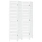 vidaXL Biombo separador de 4 paneles madera maciza Paulownia blanco vidaXL Biombo separador de 4 paneles madera maciza Paulownia blanco