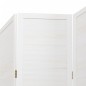 vidaXL Biombo separador de 4 paneles madera maciza Paulownia blanco vidaXL Biombo separador de 4 paneles madera maciza Paulownia blanco
