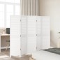 vidaXL Biombo separador de 5 paneles madera maciza Paulownia blanco vidaXL Biombo separador de 5 paneles madera maciza Paulownia blanco