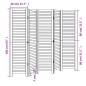 vidaXL Biombo separador de 5 paneles madera maciza Paulownia blanco vidaXL Biombo separador de 5 paneles madera maciza Paulownia blanco