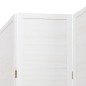 vidaXL Biombo separador de 5 paneles madera maciza Paulownia blanco vidaXL Biombo separador de 5 paneles madera maciza Paulownia blanco