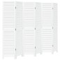 vidaXL Biombo separador de 6 paneles madera maciza Paulownia blanco vidaXL Biombo separador de 6 paneles madera maciza Paulownia blanco