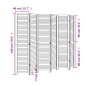 vidaXL Biombo separador de 6 paneles madera maciza Paulownia blanco vidaXL Biombo separador de 6 paneles madera maciza Paulownia blanco