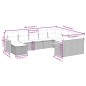 vidaXL Set de sofás de jardín 10 pzas cojines ratán sintético negro vidaXL Set de sofás de jardín 10 pzas cojines ratán sintético negro