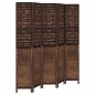 vidaXL Biombo separador de 5 paneles madera paulownia marrón oscuro vidaXL Biombo separador de 5 paneles madera paulownia marrón oscuro