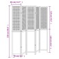 vidaXL Biombo separador de 5 paneles madera paulownia marrón oscuro vidaXL Biombo separador de 5 paneles madera paulownia marrón oscuro
