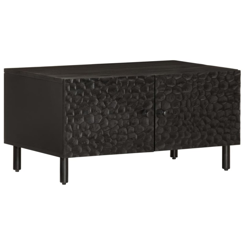 vidaXL Mesa de centro madera maciza de mango negra 80x50x40 cm vidaXL Mesa de centro madera maciza de mango negra 80x50x40 cm