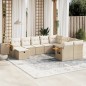 vidaXL Juego de sofás jardín con cojines beige 10 pzas ratán sintético vidaXL Juego de sofás jardín con cojines beige 10 pzas ratán sintético