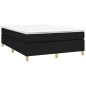 vidaXL Cama box spring con colchón tela negro 140x190 cm vidaXL Cama box spring con colchón tela negro 140x190 cm