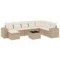 vidaXL Set de sofás de jardín 9 pzas con cojines ratán sintético beige vidaXL Set de sofás de jardín 9 pzas con cojines ratán sintético beige