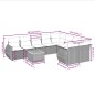 vidaXL Set de sofás de jardín 10 pzas cojines ratán sintético negro vidaXL Set de sofás de jardín 10 pzas cojines ratán sintético negro