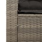 vidaXL Set de sofá de jardín 3 pzas y cojines ratán sintético gris vidaXL Set de sofá de jardín 3 pzas y cojines ratán sintético gris