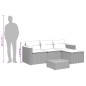 vidaXL Set de sofá de jardín 3 pzas y cojines ratán sintético gris vidaXL Set de sofá de jardín 3 pzas y cojines ratán sintético gris