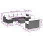 vidaXL Set de sofás de jardín 10 pzas con cojines ratán sintético gris vidaXL Set de sofás de jardín 10 pzas con cojines ratán sintético gris