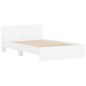 vidaXL Estructura de cama con cabecero y luces LED blanco 135x190 cm vidaXL Estructura de cama con cabecero y luces LED blanco 135x190 cm