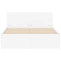 vidaXL Estructura de cama con cabecero y luces LED blanco 135x190 cm vidaXL Estructura de cama con cabecero y luces LED blanco 135x190 cm