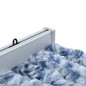 vidaXL Cortina antimoscas chenilla azul y blanco 100x230 cm