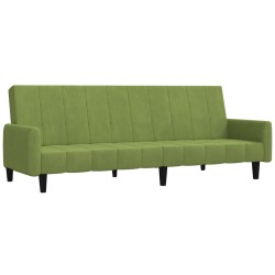 vidaXL Sofá cama de 2 plazas terciopelo verde claro