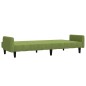 vidaXL Sofá cama de 2 plazas terciopelo verde claro vidaXL Sofá cama de 2 plazas terciopelo verde claro