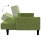 vidaXL Sofá cama de 2 plazas terciopelo verde claro vidaXL Sofá cama de 2 plazas terciopelo verde claro