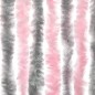 vidaXL Cortina antimoscas chenilla gris plateado y rosa 100x200 cm vidaXL Cortina antimoscas chenilla gris plateado y rosa 100x200 cm