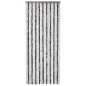 vidaXL Cortina antimoscas chenilla gris y blanco 100x230 cm